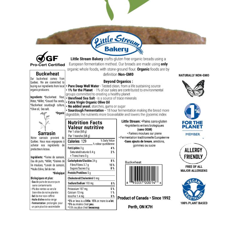 Buckwheat - Gluten Free Organic Sourdough Bread