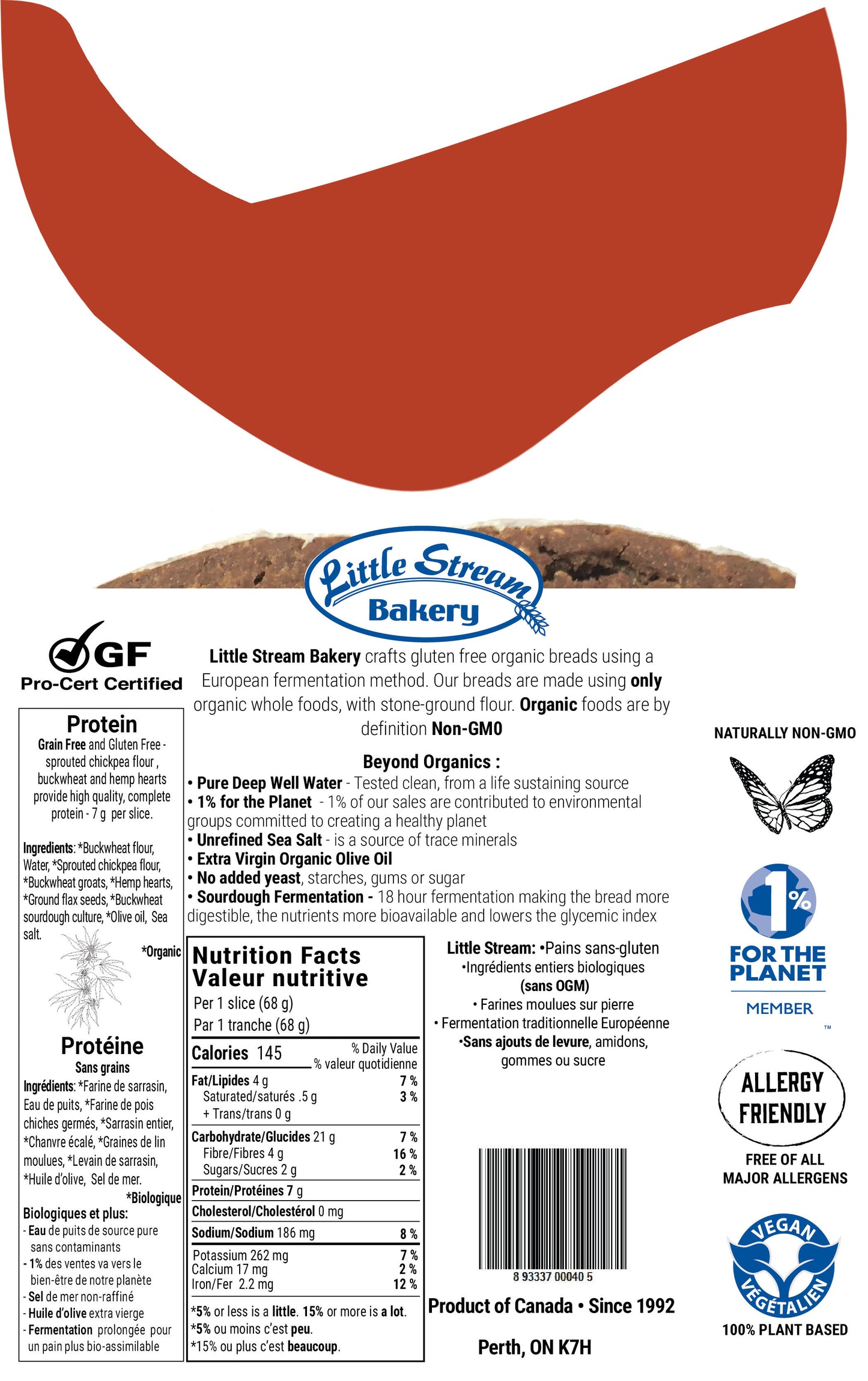 Protein - Gluten Free Organic Sourdough Bread