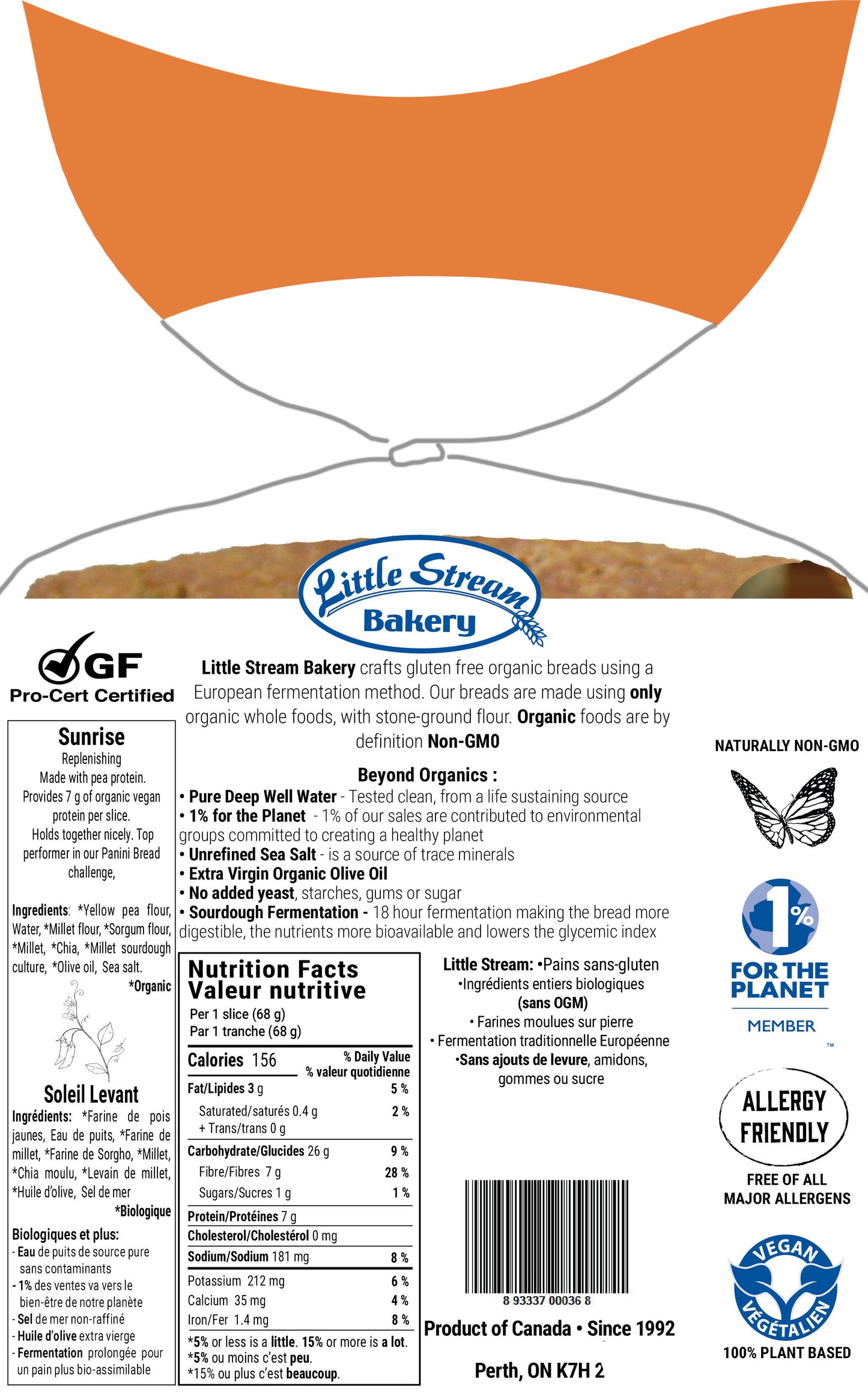 Sunrise - Gluten Free Organic Sourdough Bread