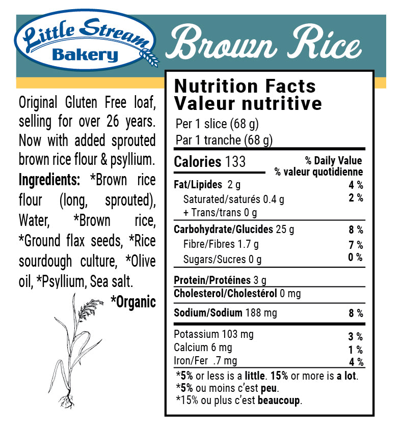 Brown Rice - Gluten Free Organic Sourdough Bread