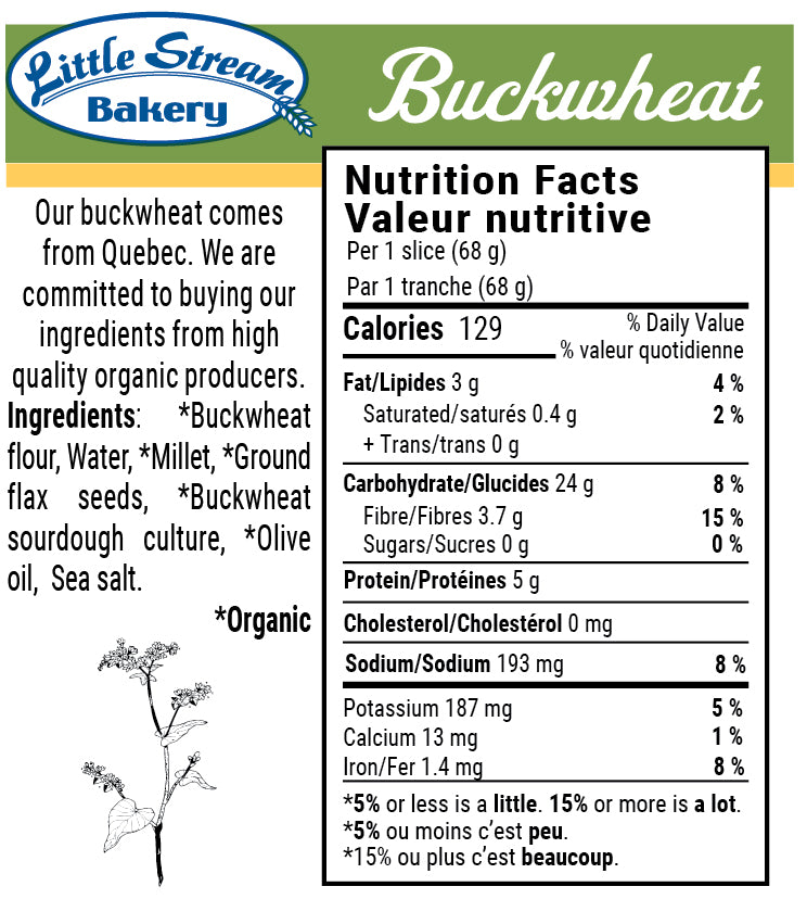 Buckwheat - Gluten Free Organic Sourdough Bread